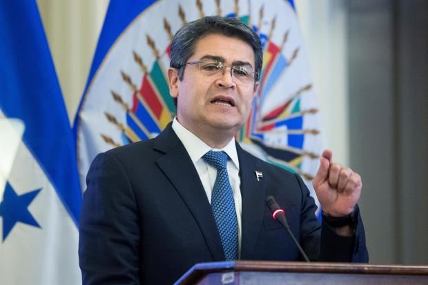 En la imagen un registro del presidente de Honduras, Juan Orlando Hernández.