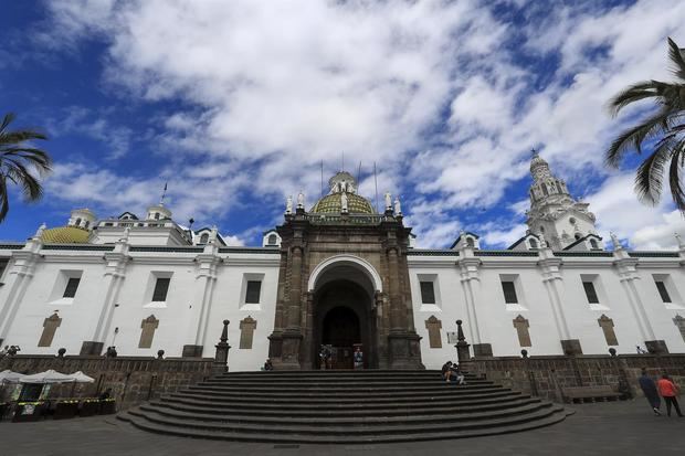 Vista hoy de la Catedral Metropolitana de Quito, Ecuador.