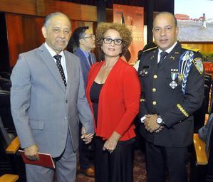 Luis Eduardo Lora Huchi; Betty Echavarría de Lora y General PN Javier Torres Dotel.