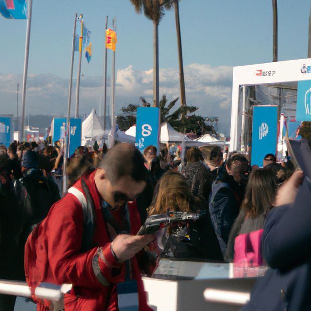 Una multitud de personas se reúne alrededor del Mobile World Congress en Barcelona para ver la última tecnología móvil y discutir cómo cambiará el mundo hasta