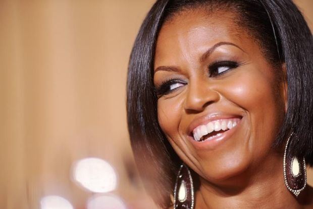 En la imagen un registro de la exprimera dama de Estados Unidos Michelle Obama.