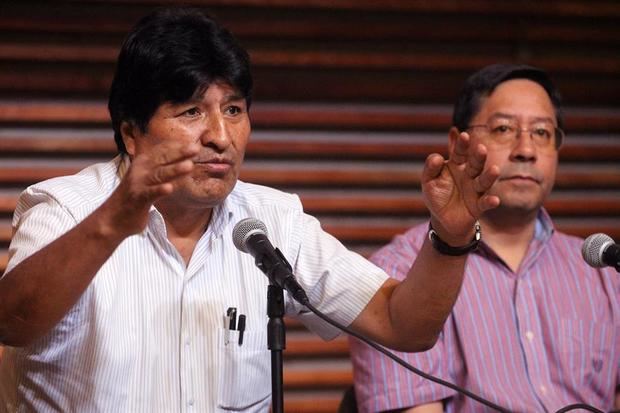 En la imagen, el expresidente de Bolivia Evo Morales y el candidato presidencial por el Movimiento al Socialismo (MAS), Luis Arce.
