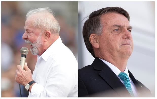 Fotografía de archivo que muestra a los candidatos presidenciales brasileños Luiz Inácio Lula da Silva y Jair Bolsonaro.
