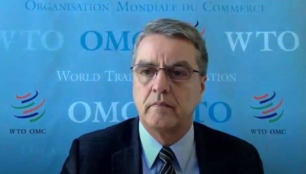 El director general de la OMC, Roberto Azevêdo, en la video conferencia para RD.