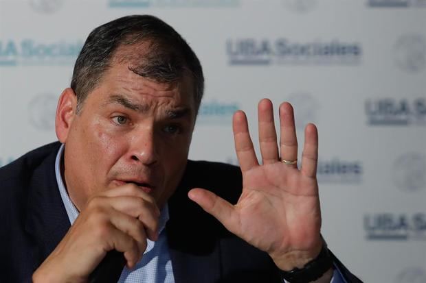 En la imagen, el expresidente ecuatoriano, Rafael Correa. 