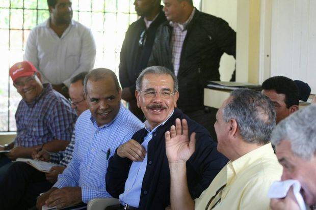 El presidente Danilo Medina, en Dajabón. 