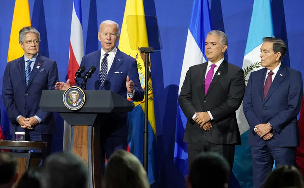 Joe Biden, durante la última jornada de la IX Cumbre de las Américas, que reúne a dirigentes de todo el continente en Los Ángeles, EE.UU.