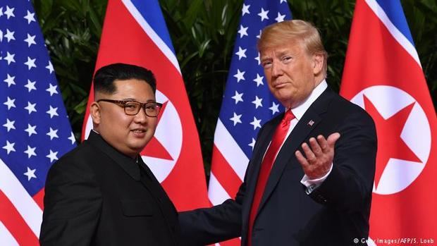 Kim Jong-un y Donald Trump. 