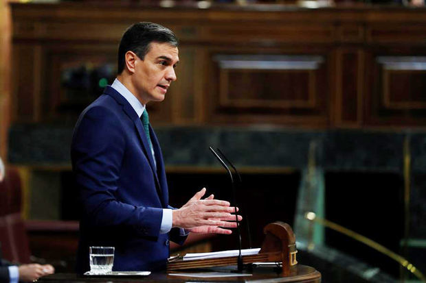 El presidente del Gobierno, Pedro Sánchez, interviene este miércoles durante la sesión de control en el Congreso de los Diputados.
