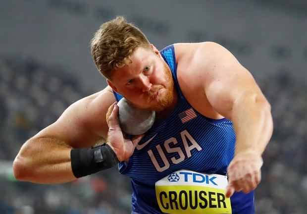 El estadounidense Ryan Crouser, campeón olímpico de peso.
