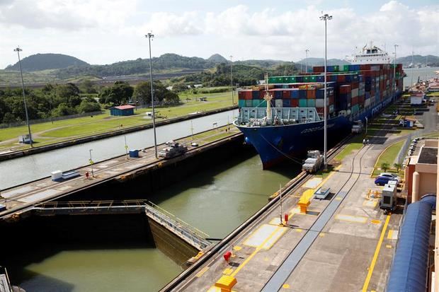 Vista del Canal de Panamá.