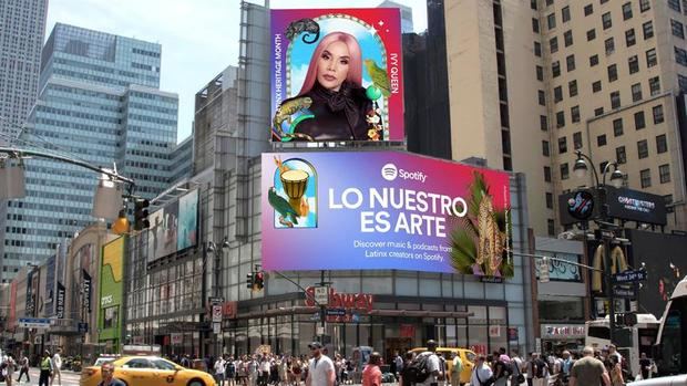 Valla publicitaria en Estados Unidos. La plataforma musical Spotify anunció este lunes el lanzamiento de la campaña 'Lo Nuestro es Arte' para celebrar el 'Mes de la Herencia Latinx'.