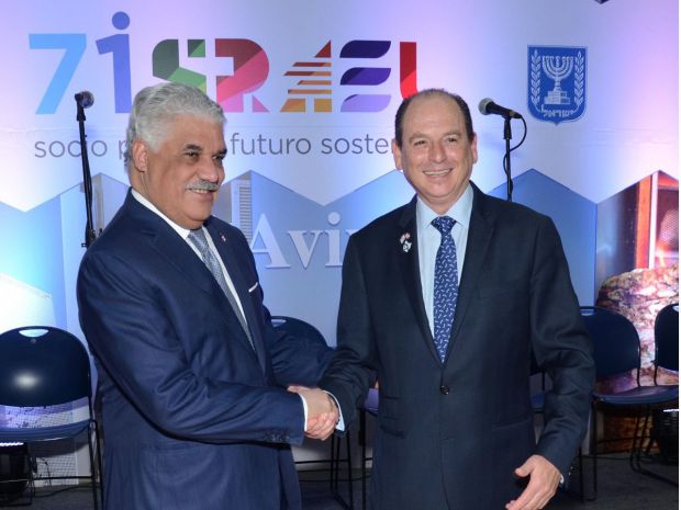 Canciller de la República Dominicana Sr. Miguel Vargas y Embajador de Israel, Sr Daniel Biran.