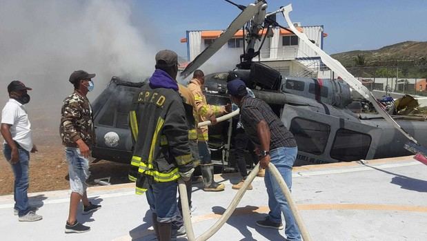 Helicóptero militar dominicano sufre accidente junto a la frontera con Haití.