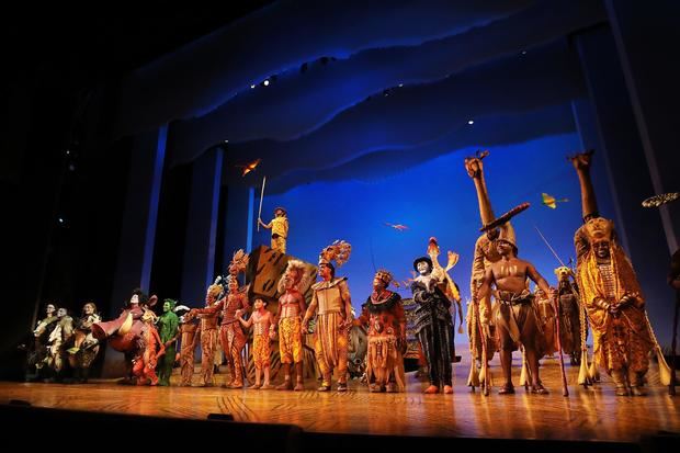 Representación de 'El Rey León' la noche del martes 14 de septiembre de 2021, en el escenario del teatro Minskoff en Nueva York, EE.UU.