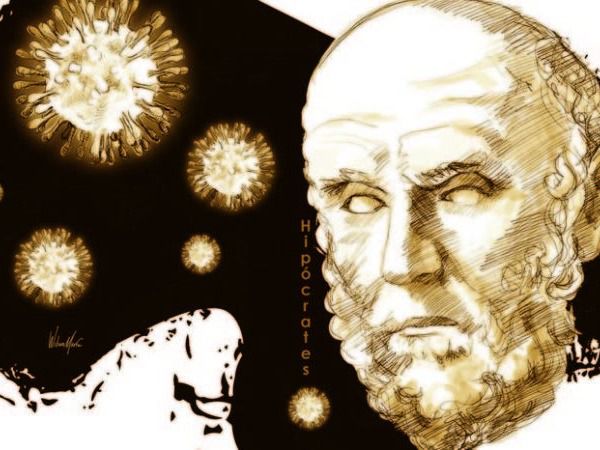 Hipócrates, padre de la medicina.