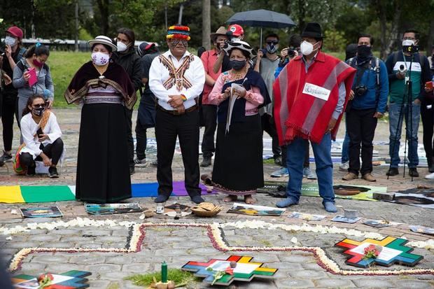 Representantes de la Confederación de Nacionalidades Indígenas del Ecuador (CONAIE) fueron registrados este lunes, al denunciar presuntas vulneraciones de sus derechos humanos durante las manifestaciones de octubre de 2019, en Quito, Ecuador.
