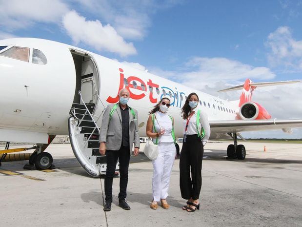 La aerolínea Jetair Caribbean realiza vuelo inaugural desde Curazao a Santo Domingo.