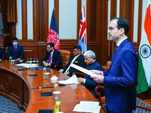 Embajador de la RD en la India, David Puig, presenta sus credenciales al Presidente de la India