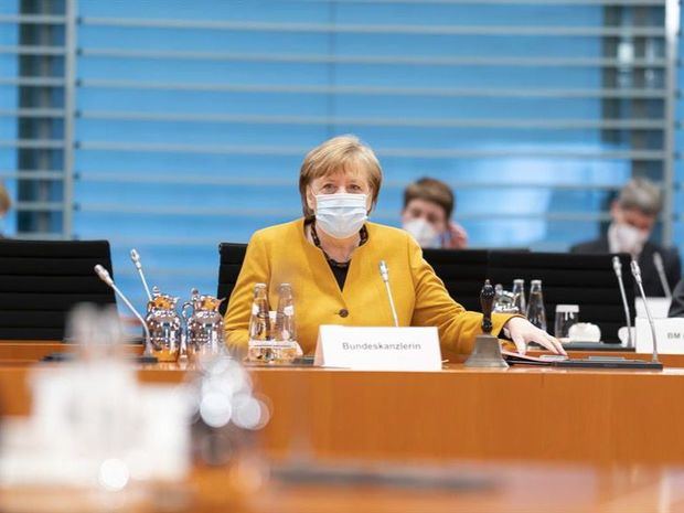 La canciller alemana, Angela Merkel, en la reunión de su gabinete este miércoles en Berlín.