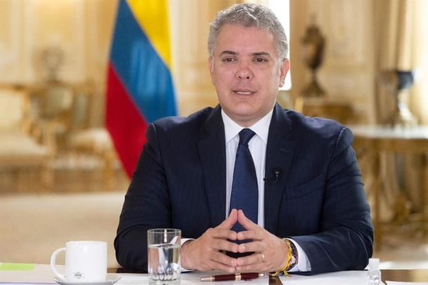 Fotografía cedida por la Presidencia de Colombia que muestra al presidente colombiano, Iván Duque.