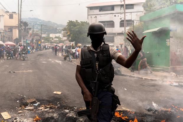 Imagen de archivo de una protesta en Puerto Príncipe.
