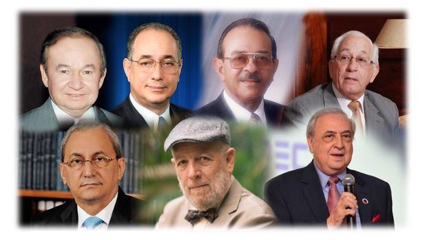 Ellis Pérez, Luis Felipe Aquino, Ramón A. Blanco Fernández, Luis Scheker, Jorge Subero Isa Freddy Ginebra y Luis A. Sánchez Noble.