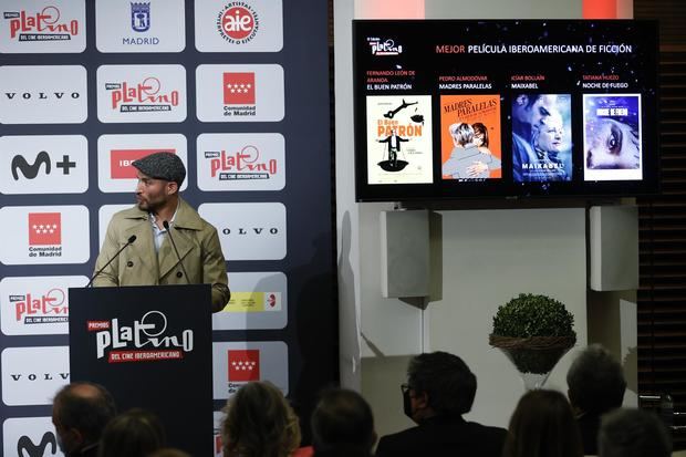 El actor Édgar Vittorino durante la presentación de las películas y series nominadas a los IX Premios Platino de Cine Iberoamericano que se celebrarán en Madrid el 1 de mayo, este jueves.