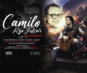 Cartel promocional del concierto homenaje al maestro Bullumba Landestoy, a efectuarse el 4 de octubre en el Bar del Teatro Nacional.