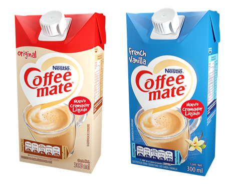 Coffee Mate Original y Coffee Mate Vanilla.