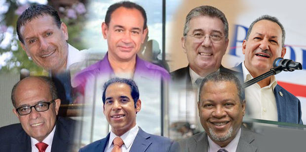 Donatto Manniello, Enriquillo Amiama, Ramón Saba, Porfirio Peralta, Dr. José Silié Ruiz, Nelson A. Bello Martínez y Juan Febles.