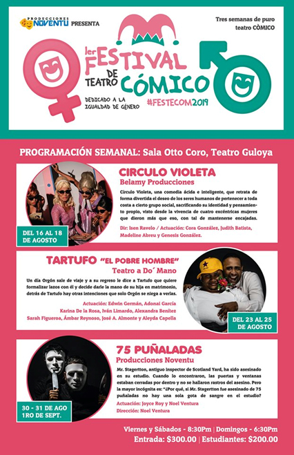 Afiche Festival de Teatro Cómico.
