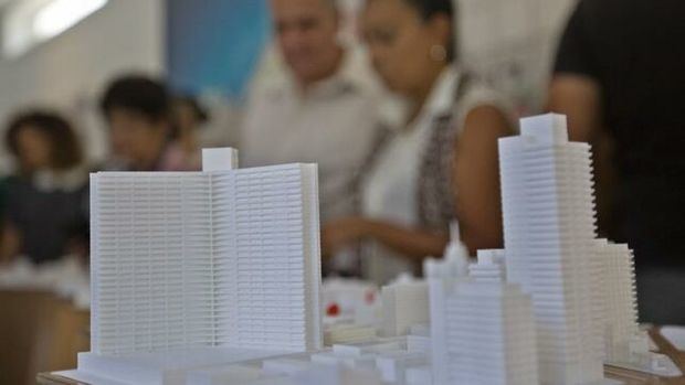 Vista de una maqueta de la calle Línea y alrededores, en la exposición 'Soñar La Habana', del equipo multidisciplinario Proyecto Espacios (PE), que propone renovar la emblemática avenida Línea.