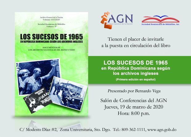Invitación - Los sucesos de 1965 en República Dominicana .