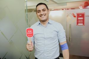José Gil, donante de sangre de Banco Caribe. 