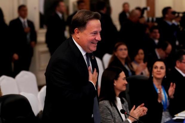 El presidente de Panamá, Juan Carlos Varela, fue registrado este miércoles, durante la reunión de los jefes de Estado y de Gobierno del Sistema de la Integración Centroamericana, en Ciudad de Guatemala.