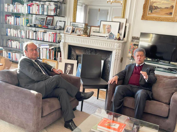 Leonel Fernández y François Hollande.
