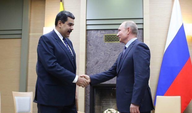 El presidente de Venezuela, Nicolás Maduro, y el de Rusia, Vladímir Putin. 