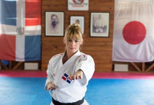 La karateca dominicana María Dimitrova.