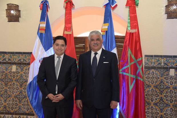Ministro de Relaciones Exteriores Miguel Vargas y ministro marroquí de Relaciones Exteriores y Cooperación Internacional, Nasser Bourita.