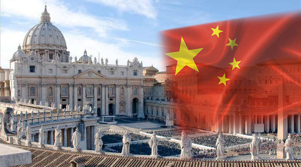 El Vaticano y la bandera de China.
