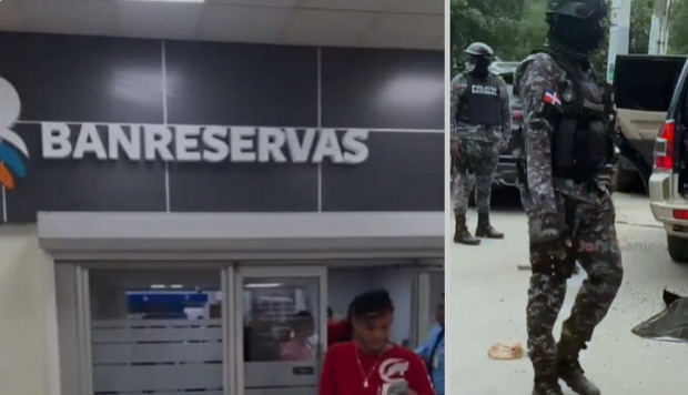 Asaltan una sucursal del Banco de Reservas en Santiago y cargan con 'poco dinero'.