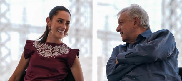 Claudia Sheinbaum  y Andrés Manuel López Obrador.