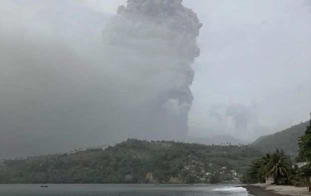 Las cenizas del volcán La Soufriere.