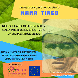 Afiche del Primer Concurso Fotográfico Mamá Tingó: para visibilizar a la mujer rural.
