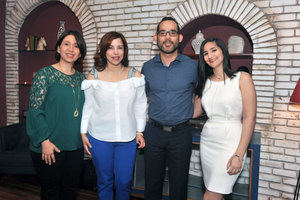 Gricel Jiménez, Marlenys Núñez, Jeffrey Medina y Marlyn Díaz 