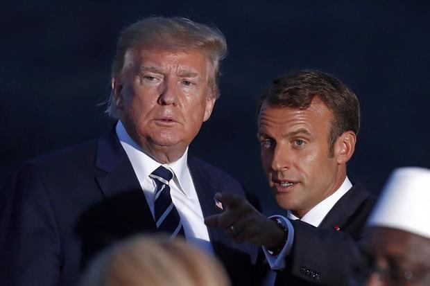 Fotografía tomada el pasado 25 de agosto en la que se registró el encuentro del presidente de Estados Unidos, Donald Trump, y de su homólogo francés, Emmanuel Macron, en Biarritz, Francia.