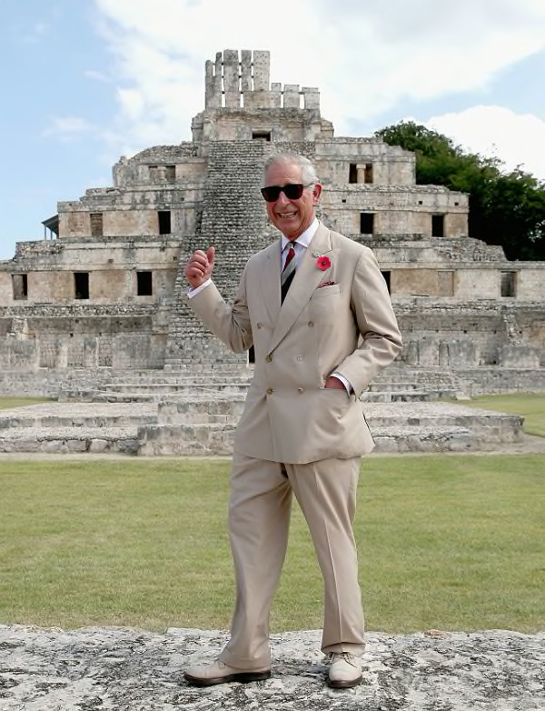 Rey Carlos III en Campeche en su 74 cumpleaños.