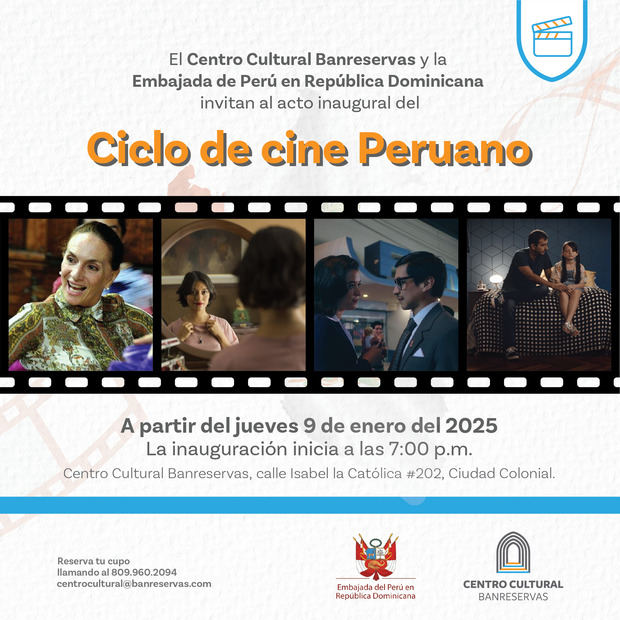 Cartelera ciclo de cine peruano 2025.