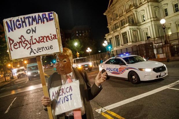 Convocan protestas en Washington con motivo del discurso de Trump.